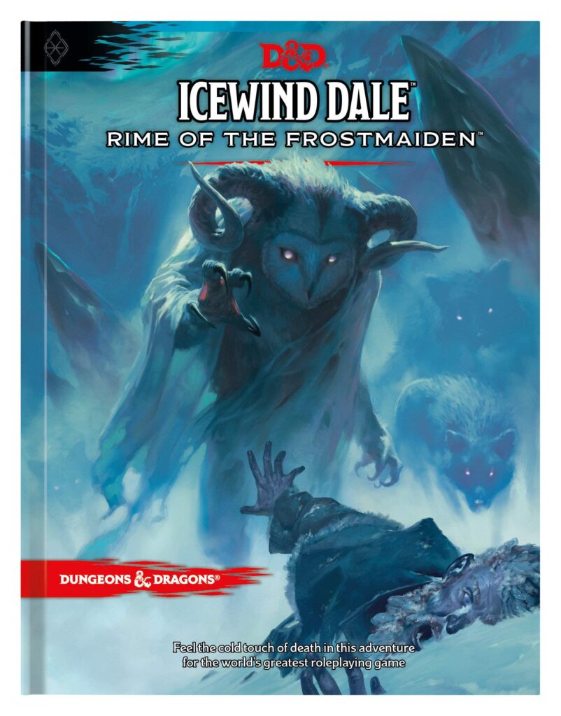 Front cover of the Icewind Dale: Rime of the Frostmaiden, one of our choices for best d&d 5e modules.