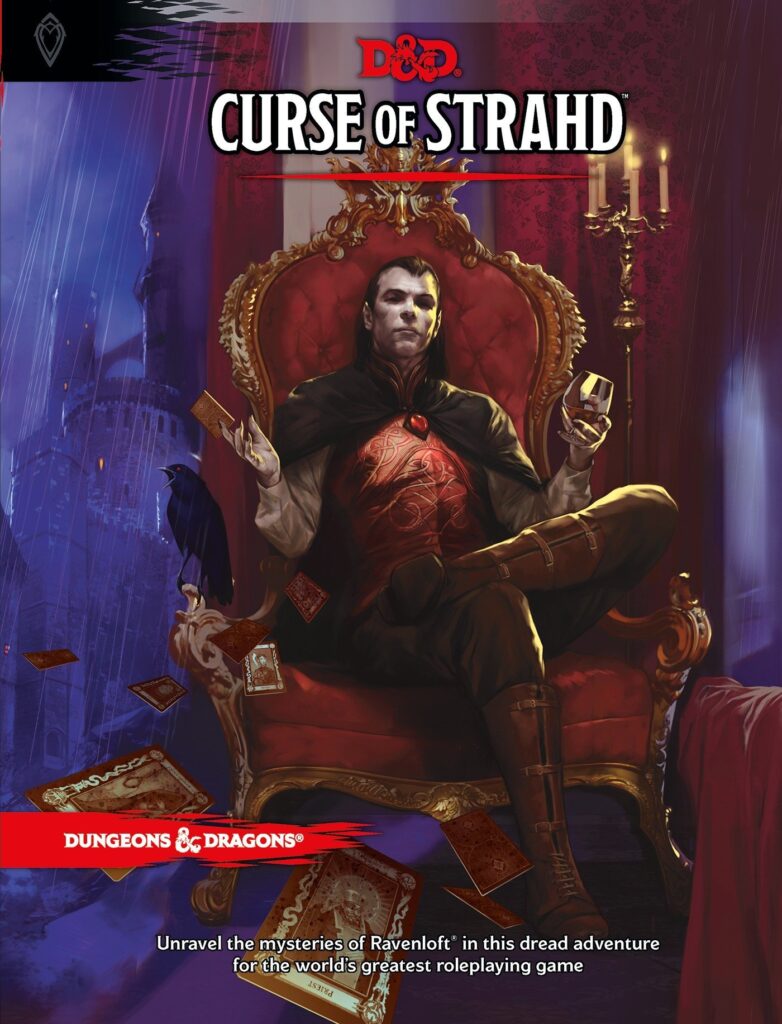 Front cover of the Curse of Strahd, one of our choices for best d&d 5e modules.