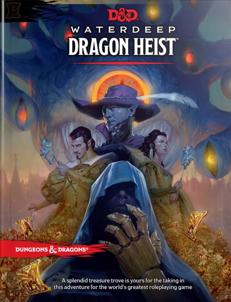 Front cover of the Waterdeep Dragon Heist, one of our choices for best d&d 5e modules.